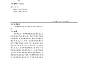 顆粒彌散強化金屬基復合材料的制備方法