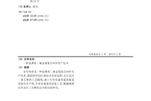超薄貴/廉金屬復合材料生產技術