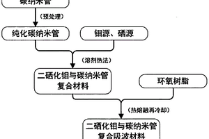 二硒化鉬與碳納米管復合吸波材料的制備方法