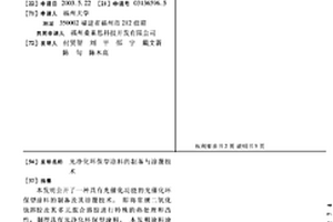 光凈化環保型涂料的制備與涂覆技術
