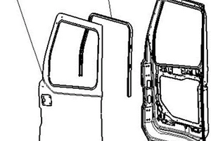 新型鋁合金-碳纖維混合材料商用車車門