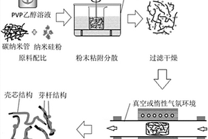 表面原位生成納米SiC的復合CNTs的制備方法