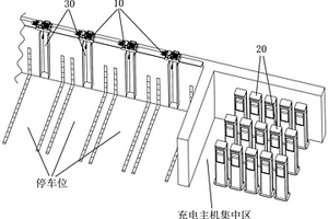 采用集成升降充電的新能源汽車充電系統