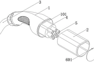 具備防水結構的新能源汽車充電插頭