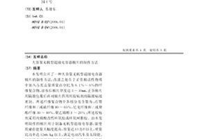 大容量無機型超級電容器極片的制作方法