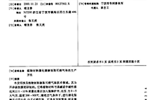 植物材料催化裂解制取可燃氣體的生產方法