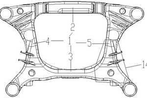 新能源汽車的低壓中空彎折結構后副車架
