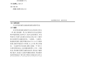大功率低轉速發電機杠桿園輪水循環發電