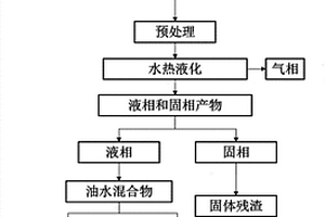 原料預處理與水熱液化聯合制備生物油的方法