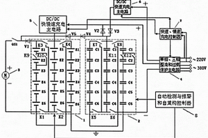 外混自重構超級電容電池電路及快速充電控制方法