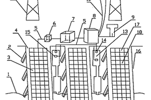 沿海灘涂高架橋式太陽能電站向橋下養殖場的供電裝置