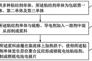 鋰硫電池粘結劑、鋰硫電池電極片的制備方法及鋰硫電池