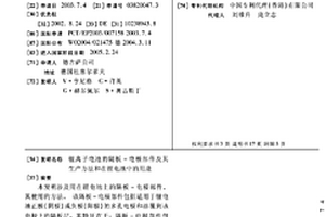 鋰離子電池的隔板-電極部件及其生產方法和在鋰電池中的用途