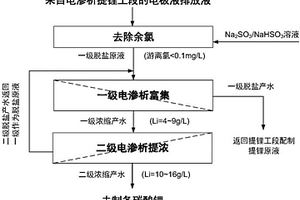 高鎂溶液電滲析提鋰過程中電極排放液的回收方法