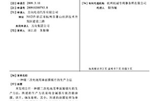 鋰二次電池用單面膜極片的生產方法