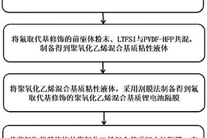 氟修飾準固態混合基質鋰電池隔膜及鋰電池制備方法