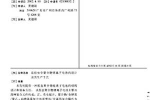 高能安全聚合物鋰離子電池的設計及其生產工藝