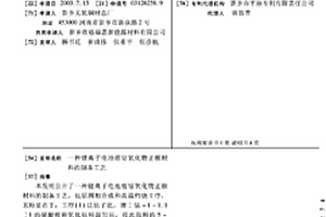 鋰離子電池鋰鈷氧化物正極材料的制備工藝