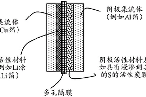 含有受保護的硫陰極的堿金屬-硫二次電池及制造方法