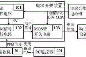 用于電動多旋翼無人飛行器的電源開關裝置