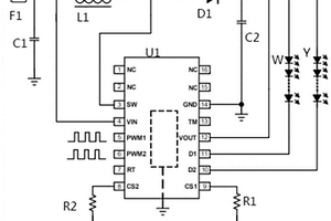 DC雙路PWM調光LED驅動線路