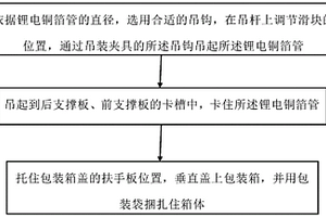 锂电铜箔的吊装夹具及包装箱及包装方法