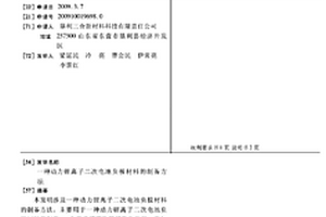 動力鋰離子二次電池負極材料的制備方法