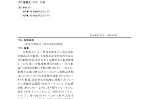 動力鋰離子二次電池的電解液