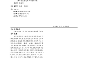 高功率大容量長壽命軟包裝鋰離子電池