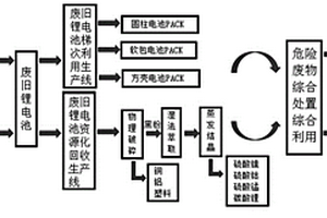 廢舊電池回收處置系統及其工藝