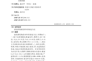 超低膨脹陶瓷材料的制造方法