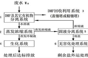 含有有機物、DMF和鹽類的廢水的處理方法和裝置