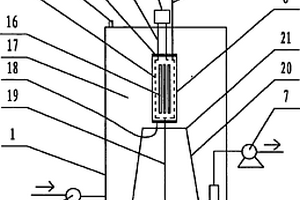 內部液體循環增強的廢水光化學降解用大處理量反應器