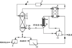 氣-水雙循環的增濕去濕高鹽廢水淡化裝置及工藝