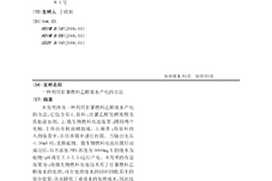 利用甘薯燃料乙醇廢水產電的方法