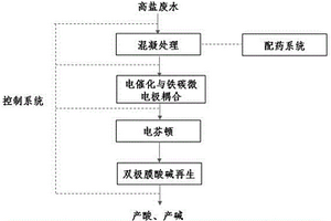 混凝-電化學催化氧化處理高鹽度有機廢水的方法
