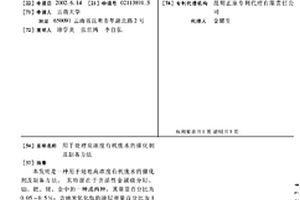 用于處理高濃度有機廢水的催化劑及制備方法