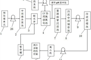 工業廢水中高濃度COD的連續式處理系統及處理工藝
