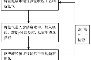 利用氨氮廢水和含磷廢水回收氮磷的處理方法