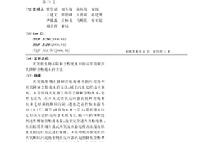 厭氧微生物在降解含酚廢水中的應用及利用其降解含酚廢水的方法