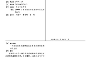 含高濃度硫酸鈉的含鉻廢水治理和資源回收方法