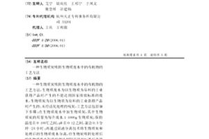生物質炭吸附生物質廢水中的有機物的工藝方法