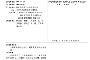 苯混酸硝化生產二硝基苯廢水的處理方法