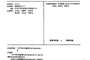 干荷式鉛酸蓄電池負極板處理工藝
