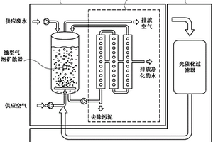 利用超聲波作用和/或光催化反應進行水處理的方法以及系統