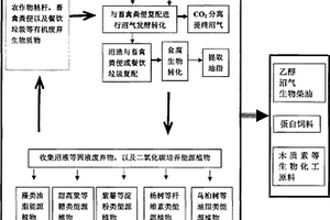 利用有機廢棄物制備乙醇，沼氣和生物柴油的聯產方法