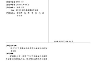 用于生產生物柴油的負載固體堿催化劑的制備方法