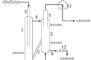 循環流化床處理工業廢鹽的系統及方法