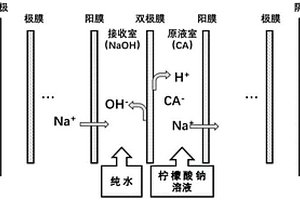 生物發酵耦合雙極膜電滲析技術生產檸檬酸的方法