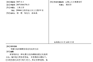 電鍍污泥的磷酸鹽穩定化處理方法